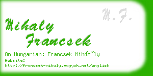 mihaly francsek business card
